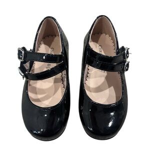 Christie & Jill Toddler Girl Lil Dahlia Mary Jane Shoes Black Patent Dress Sz 6